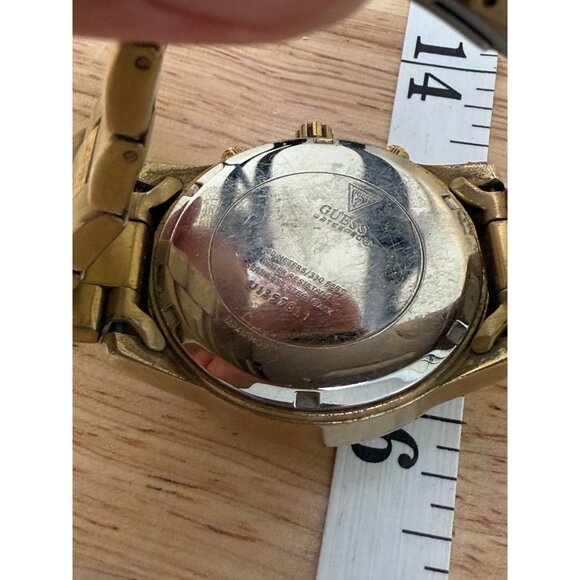 Guess Womens Gold Tone Chronograph Watch 100M Water Resistant NOT TESTED - Picture 8 of 9